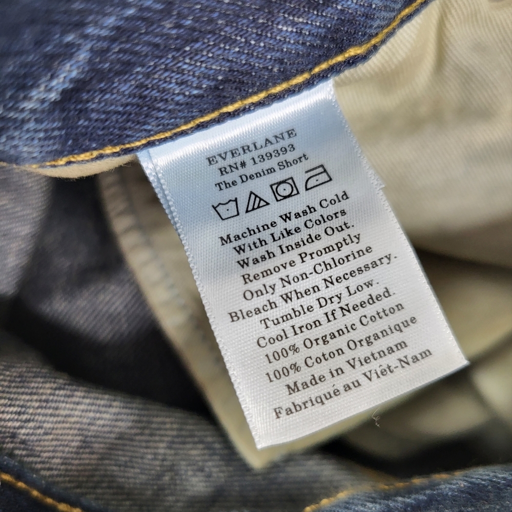 Everlane Vintage Indigo Denim Shorts sz 25 - Picture 5 of 6